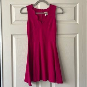 Brand: love…ady Color: pink Size: XS Details: V-neck, scalloped, A-line dress.